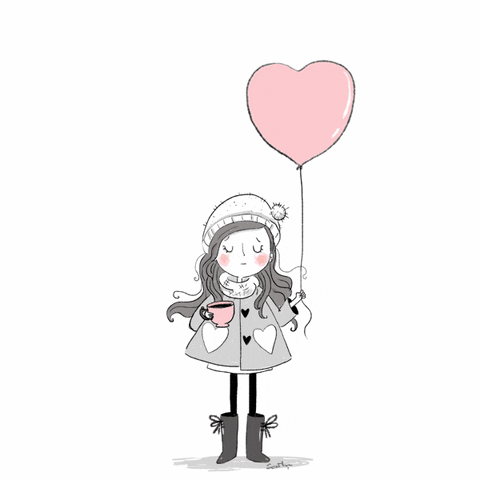 sernuretta love heart girl pink GIF