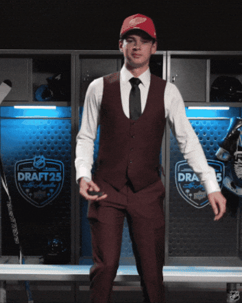 Happy Red Wings GIF by NHL