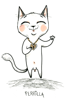 perrillatalia cat moon drawing perrilla GIF