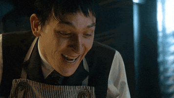 oswald cobblepot laughing GIF by Gotham