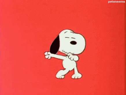 Snoopy eating