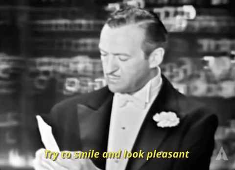To To Smile And Look Pleasant David Niven GIF by The Academy Awards
