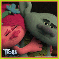 Movie Hug GIF by DreamWorks Trolls
