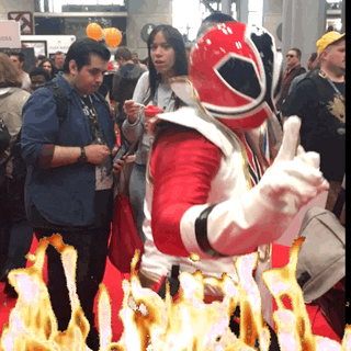 power rangers cosplay GIF by New York Comic Con