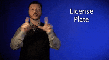 sign language license plate GIF by Sign with Robert