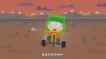 kyle broflovski crash GIF by South Park 