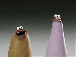 purple and brown wow GIF by Aardman Animations