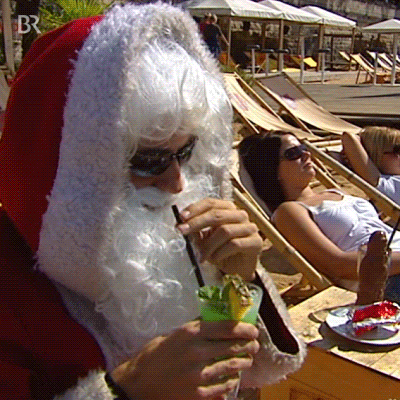 Santa Claus Drinking GIF by Bayerischer Rundfunk