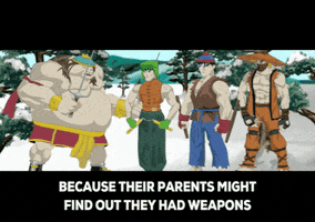 eric cartman weapons GIF by South Park 
