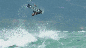 fun ocean tricks kiteboarding GIF