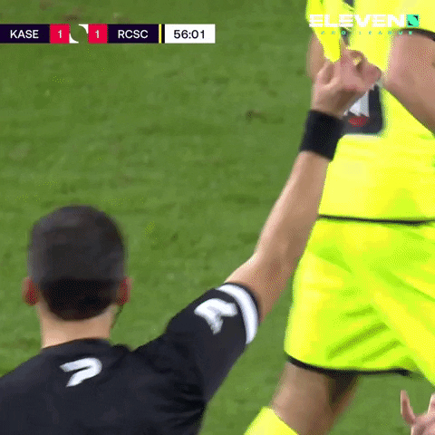 Football Booking GIF by ElevenSportsBE