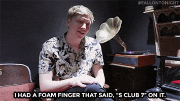george ezra foam finger GIF by The Tonight Show Starring Jimmy Fallon