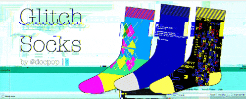 glitch socks GIF by Doctor Popular