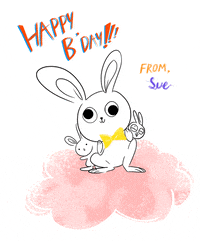 happy birthday bunny gif