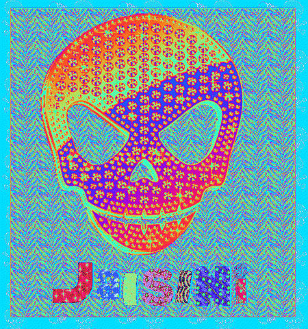 rainbow skull GIF by Re Modernist