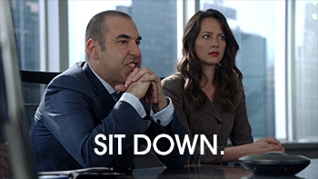 sit down esther edelstein GIF by Suits