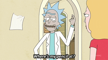 Adult Swim Pencil GIF by Rick and Morty