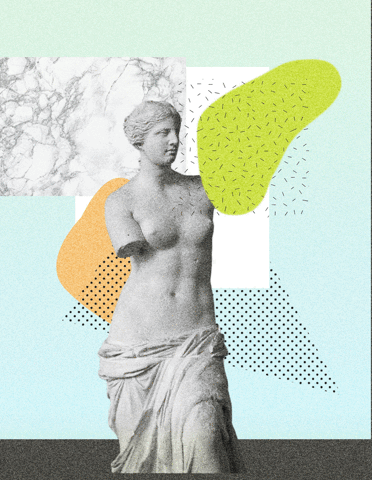 juliageiser glitch collage venus geiser GIF