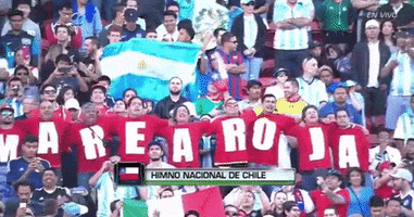 copa america centenario chile fans GIF by Univision Deportes