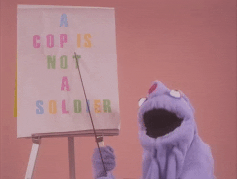 a cop is not a soldier