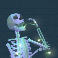Skeleton Christmas Lights GIF by jjjjjohn