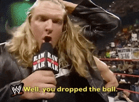 triple h dropped the ball GIF by WWE