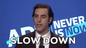 Slow Down Speech GIF by GIPHY News