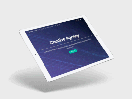 MDBootstrap creative agency template landing page GIF