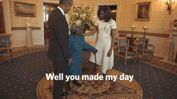 barack and michelle well you made my day GIF by Obama