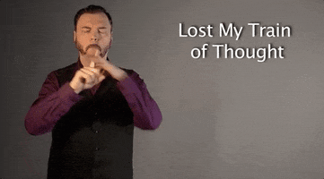 sign language lost my train of thought GIF by Sign with Robert