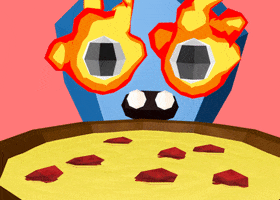 burning love pizza GIF by Ross Norton