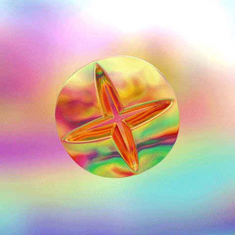 yolkypalky loop rainbow medicine holographic GIF