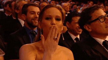 jennifer lawrence kiss GIF by BAFTA