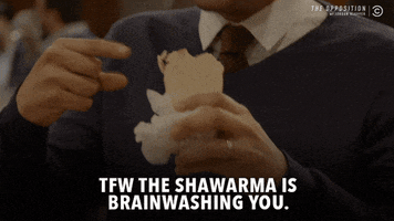 shawarma brainwashing GIF by The Opposition w/ Jordan Klepper