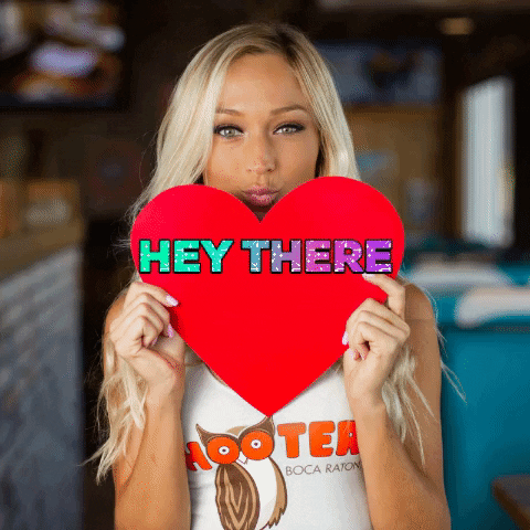 Hooters Girl Heart GIF