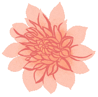 Blooming Orange Flower Sticker