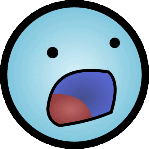 Shocked D Face Sticker
