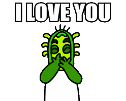 I Love You Sticker by herbertonic