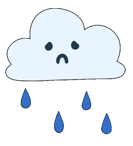 Sad Rain Sticker