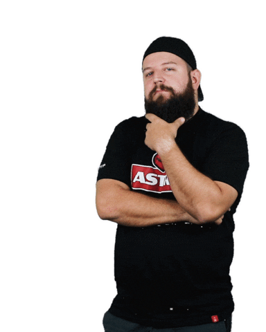 Thinking Beard Sticker by Jorge B.