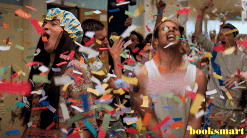 Celebration GIF by Booksmart - Find & Share on GIPHY