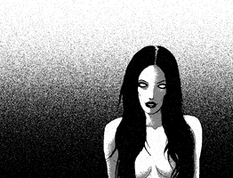 screamingdemons animation gif horror black and white GIF