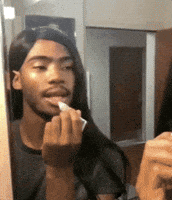 mirror getting ready GIF