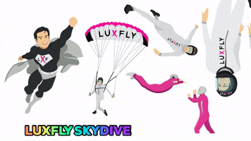 LUXFLY SKYDIVE GIF