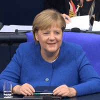 Angela Merkel Smile GIF by ZDF heute-show