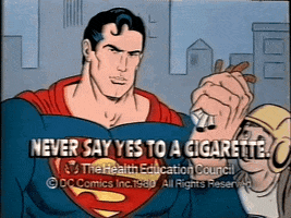 superman smoking GIF