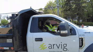 ArvigMarketing happy waving construction fiber GIF