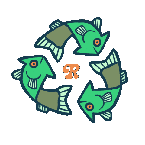 Fish Fishing Sticker by recast market