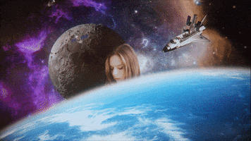 Moon And Stars Space GIF by ZZ Ward