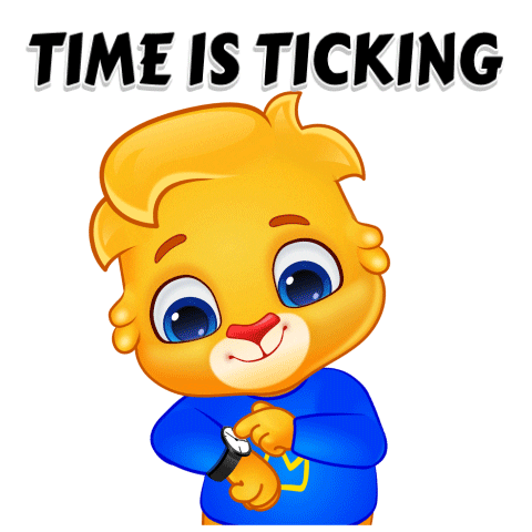 Hurry Up Time Sticker by Lucas and Friends by RV AppStudios